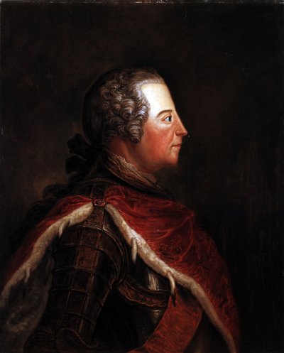 Friedrich II. von Preußen als Kronprinz im Profil von Georg Wenzeslaus von Knobelsdorff